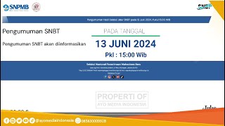 Pengumuman SNBT akan diinformasikan pada tanggal 13 Juni 2024 [upl. by Harifaz]