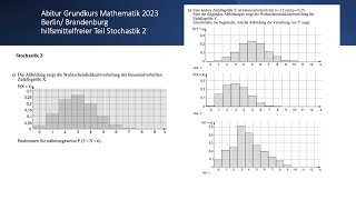 Abitur Mathematik Grundkurs 2023 BerlinBrandenburg Hilfsmittelfreier Teil Stochastik 2 [upl. by Adnoel921]