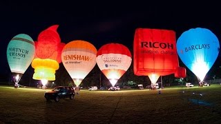 Exclusive Balloonings Hot Air Balloon Night Glow  Tavistock 2015 [upl. by Anattar]