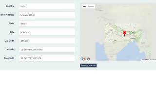 Google Maps API reverse Geocoding demo [upl. by Tidwell]