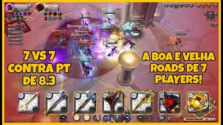 7 VS 7 CONTRA PT DE 83 NAS ESTRADAS AVALON  ALBION ONLINE 106 [upl. by Elbart310]