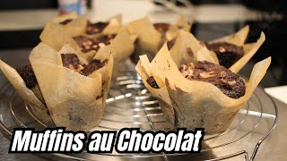 Recette Facile de Muffins au Chocolat  Délicieux et Moelleux [upl. by Adliwa]