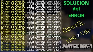 Como Solucionar ERROR OpenGL 1282 o 1280 para MINECRAFT 118 Y 119 [upl. by Lenz934]