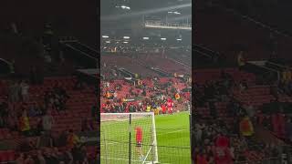 FC Twente fans at Old Trafford fctwente twente manchesterunited manutd europaleague mufc [upl. by Yuh]