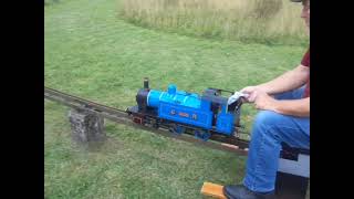 SLMES at Ulverston The 5 inch Gauge Live Steam is 060T Simplex Loco Caledonian Livery V4 [upl. by Claudina]