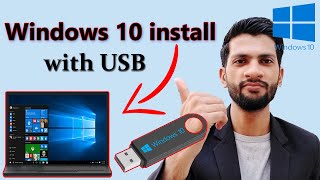 How to Install Windows 10 from USB  UrduHindi [upl. by Rezal]