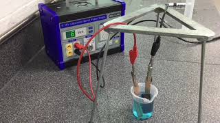 Electrolysis of Copper Sulfate using Copper Electrodes [upl. by Anavlys]