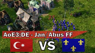 AoE3DE OTTOMAN Janissary FF into ABUS GUNS versus Royal Embassy [upl. by Selima]