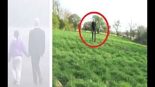 5 RealLife Slenderman Sightings Caught On Camera [upl. by Senzer]