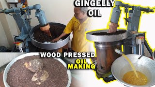 HOW  Gingelly OIL is Prepared   Wood Pressed Oil  Chekku Ennai  Factory Explorer [upl. by Sager]