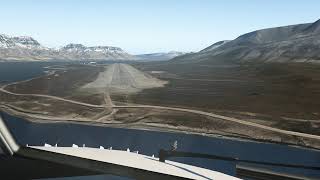 X Plane 11  Landing Svalbard Airport ENSB [upl. by Grantland541]