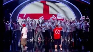 HD  Dizzee Rascal and James Corden quotShout For Englandquot HD  Britains Got Talent 2010 Final [upl. by Alan]