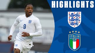 Hinds Double in 7 Goal Thriller  England U17 43 Italy U17  England U17 Highlights [upl. by Rfinnej]