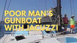 SAILING A 65FT GUNBOAT ON A BUDGET WITH A JACUZZI  Lindenberg 65 Full tour amp Interview [upl. by Yesdnil]