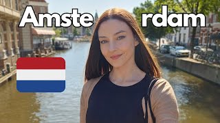 Amsterdam VLOG  cafes ☕vegan food 🍜 Rave shops 🎧 Our House Museum 🎵 Canal tour 🛶 [upl. by Leyla243]