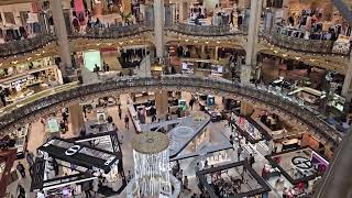 Galeries Lafayette shopping centre Paris France 🇫🇷 [upl. by Guthrey]