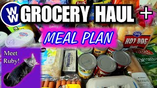 One Week Grocery Haul🛒 🌟PLUS🌟 FAMILY FRIENDLY WW Meal Plan Menu Weight Watchers Points Included [upl. by Broddy]