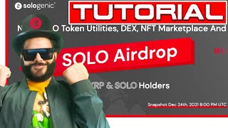 SOLOGENIC AIRDROP TUTORIAL LEDGERXUMMTOOLKITSOLODEXDCENT [upl. by Rehpotisrhc]