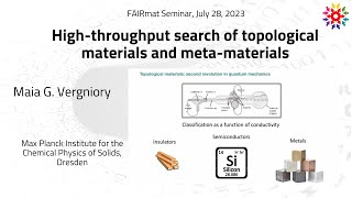 Maia G Vergniory Highthroughput search of topological materials and metamaterials [upl. by Hannavas]