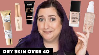 TOP 5 DEWY DRUGSTORE FOUNDATIONS  Marathon of Reviews [upl. by Sammie]