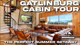 GATLINBURG TN CABIN TOUR quotSplashing Into Heavenquot INDOOR POOL PANORAMIC VIEWS [upl. by Rise]