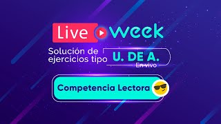 🔴 Solución de ejercicios EN VIVO UDEA  COMPETENCIA LECTORA [upl. by Daffie]