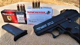 HiPoint C9 pistol 9mm  AMMO TEST [upl. by Annaira]