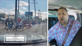 VIDEO Man drives through Portland Grand Floral Parade route nearly hitting people [upl. by Anikahs199]