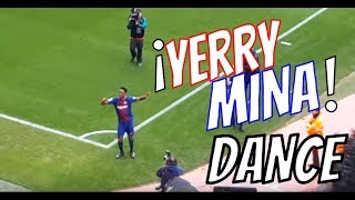 ¡Yerry Mina bailando en el Camp Nou Yerry Dance [upl. by Janette]