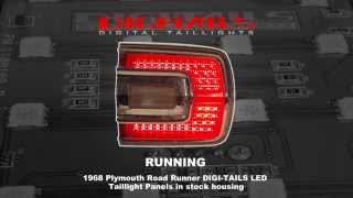 1968 Plymouth Road Runner DIGITAILS LED Taillight Panels in stock housing [upl. by Yseult397]