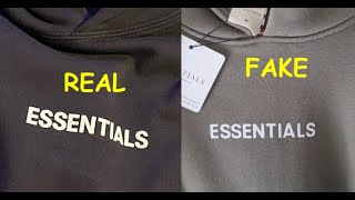 Real vs fake Essentials hoodie shirt How to spot fake Essentials Fear of God shirts and sweaters [upl. by Ainevul]