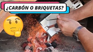 ¿BRIQUETAS O CARBON ¿Qué enciende más rápido prender el carbón 🔥 [upl. by Holtorf941]