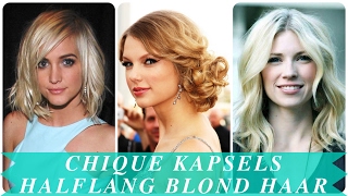 Chique kapsels halflang blond haar [upl. by Bound]