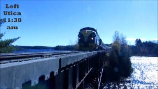 Northbound Over Kayuta Lake Trestle Adirondack Scenic Railroad [upl. by Essirahc]