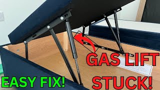 Ottoman Bed Gas Lift Is Not Working  How To Fix a Stuck Gas Lift on bed Bed leaver doesnt go down [upl. by Derdle]