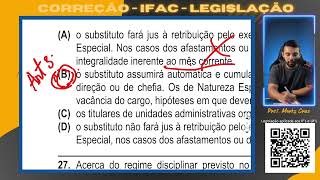 Correção IFAC  Docentes  Legislação [upl. by Nnayd]