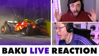 Our LIVE Reaction to a CRAZY Azerbaijan GP [upl. by Nerol573]