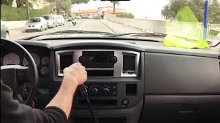 2007 dodge Ram 3500 59 cummins g56 manual transmission driving along France [upl. by Terriss]