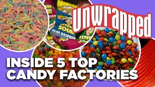 Behind the Scenes at 5 Top Candy Factories  UNWRAPPED  Food Network [upl. by Ahselyt]