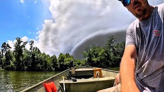 OldSchool Fishing on the Flint when a STORM ROLLS IN [upl. by Galina]