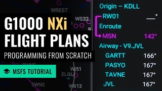 MSFS G1000 NXi  Programming Flight Plans from Scratch  Microsoft Flight Simulator [upl. by Areem]