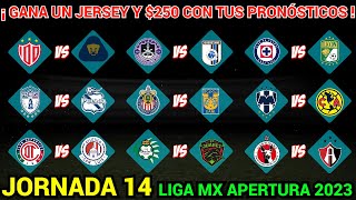 PRONÓSTICOS LIGA MX Jornada 14 APERTURA 2023 [upl. by Ettie]