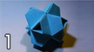 Origami Truncated Stellated Octahedron Folding Instructions  Part One [upl. by Aleda]