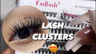 DIY LASHES FADLASH LASH CLUSTERS AMAZON [upl. by Rozele]