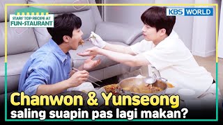 INDENG Manisnya Chanwon masak dan suapin Yunseong makan  FunStaurant  KBS WORLD TV 240923 [upl. by Nnaaihtnyc]