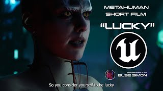 quotLUCKYquot Unreal Engine 5 Short Film with 2 Custom Metahumans Late Capitalist Dialogue [upl. by Oliviero109]