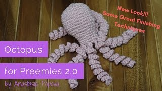 Crochet Octopus for Preemies 20  Octo Project by Anastasia Popova [upl. by Nrublim]