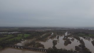 Epic Drone Footage Of River Trent Flooding  Must See 04012024 [upl. by Earahc305]