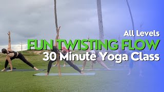 30 Minute Yoga Class  Fun Twisting Flow [upl. by Tellford]