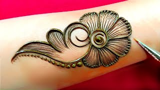 New stylish front hand mehndi design  Easy mehndi design  simple mehndi design  mehndi design [upl. by Rasia308]